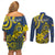 Personalised Niue Peniamina Gospel Day Couples Matching Off Shoulder Short Dress and Long Sleeve Button Shirts Unique Niean Hiapo LT14 - Polynesian Pride