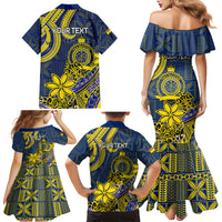 Personalised Niue Peniamina Gospel Day Family Matching Mermaid Dress and Hawaiian Shirt Unique Niean Hiapo LT14 - Polynesian Pride