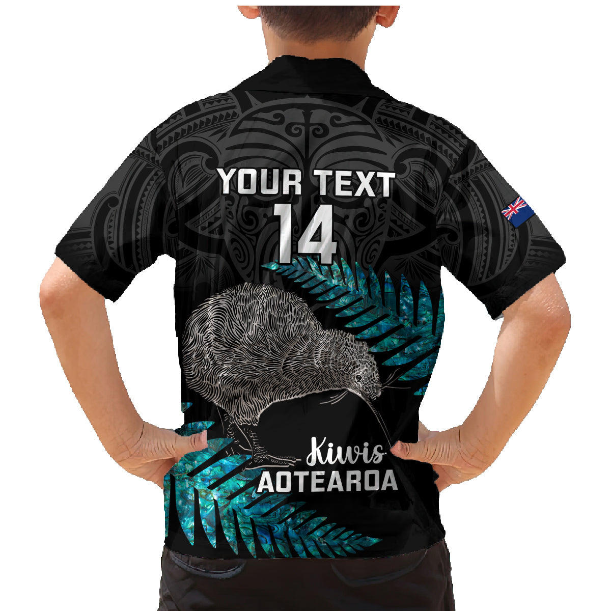 Custom New Zealand Silver Fern Rugby Family Matching Mermaid Dress and Hawaiian Shirt Pacific 2023 Kia Haka Kiwis With Maori Ta Moko LT14 - Polynesian Pride