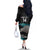 Custom New Zealand Silver Fern Rugby Family Matching Off Shoulder Long Sleeve Dress and Hawaiian Shirt Pacific 2023 Kia Haka Kiwis With Maori Ta Moko LT14 - Polynesian Pride
