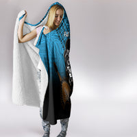 Fiji Tapa Rugby Hooded Blanket Pacific 2023 Go Fijian Bati LT14 - Polynesian Pride