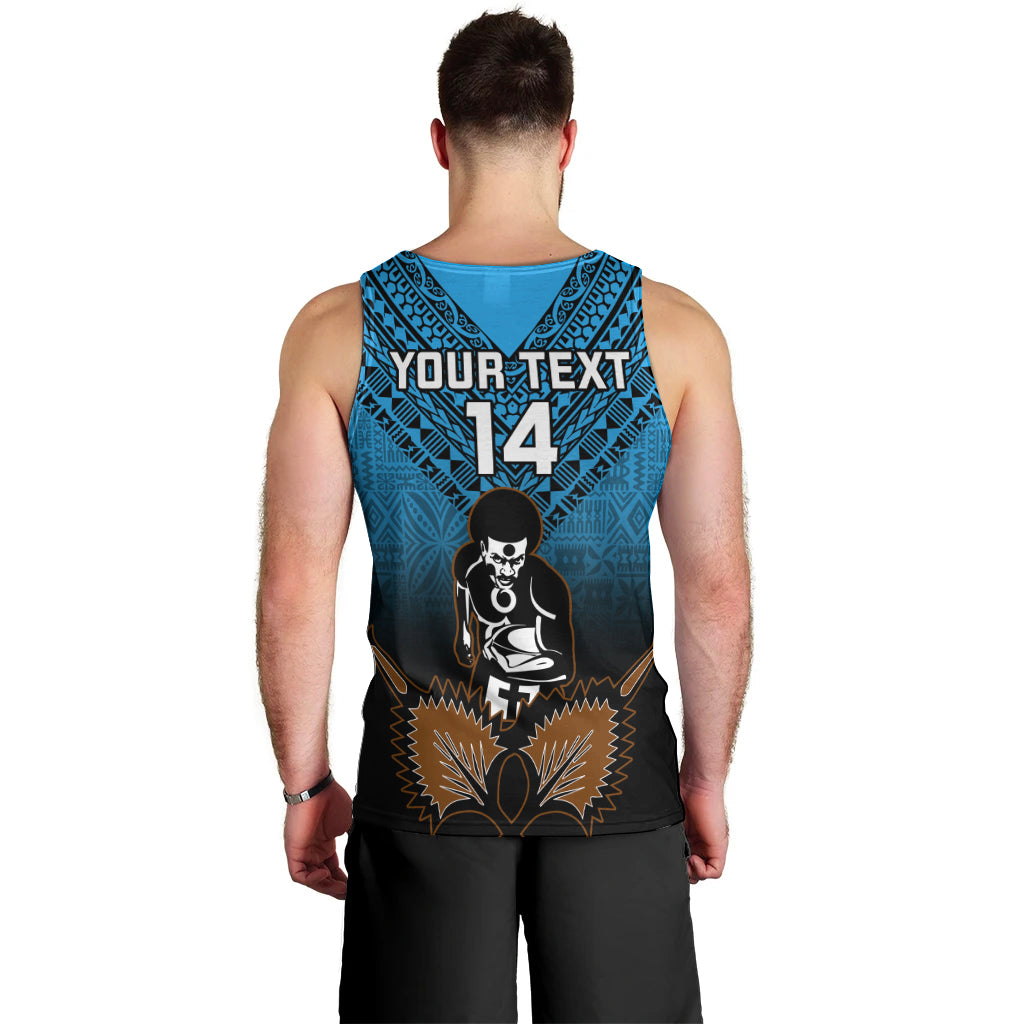 Custom Fiji Tapa Rugby Men Tank Top Pacific 2023 Go Fijian Bati LT14 - Polynesian Pride