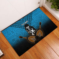 Fiji Tapa Rugby Rubber Doormat Pacific 2023 Go Fijian Bati LT14 Blue - Polynesian Pride
