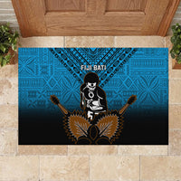 Fiji Tapa Rugby Rubber Doormat Pacific 2023 Go Fijian Bati LT14 - Polynesian Pride
