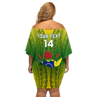 Custom Cook Islands Rugby Family Matching Off Shoulder Short Dress and Hawaiian Shirt Pacific 2023 Go The Kukis LT14 - Polynesian Pride