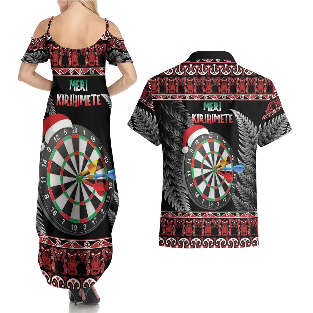 All I Want For Christmas Is Darts New Zealand Couples Matching Summer Maxi Dress and Hawaiian Shirt LT14 - Polynesian Pride