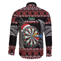 All I Want For Christmas Is Darts New Zealand Family Matching Long Sleeve Bodycon Dress and Hawaiian Shirt LT14 - Polynesian Pride