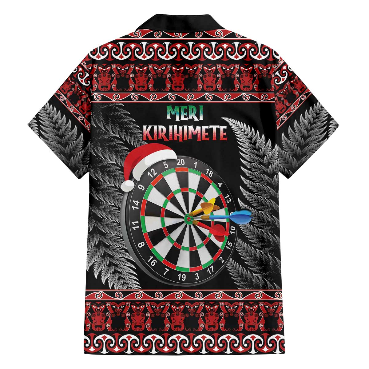 All I Want For Christmas Is Darts New Zealand Family Matching Off The Shoulder Long Sleeve Dress and Hawaiian Shirt LT14 - Polynesian Pride