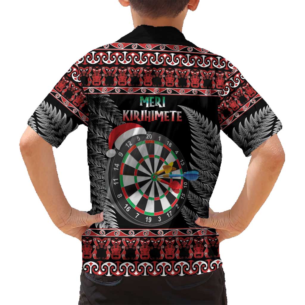 All I Want For Christmas Is Darts New Zealand Family Matching Off Shoulder Maxi Dress and Hawaiian Shirt LT14 - Polynesian Pride