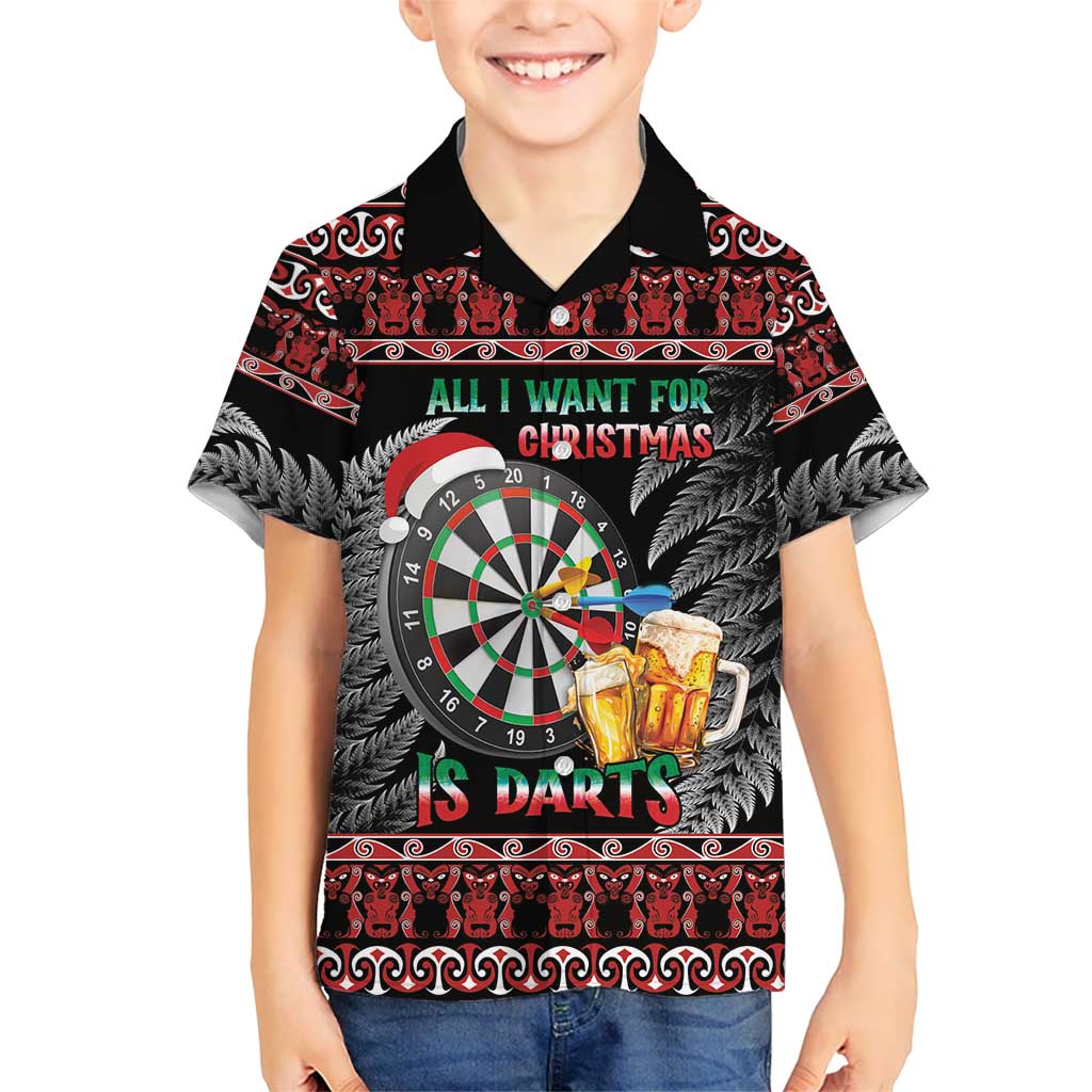 All I Want For Christmas Is Darts New Zealand Hawaiian Shirt LT14 - Polynesian Pride
