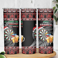 All I Want For Christmas Is Darts New Zealand Skinny Tumbler LT14 - Polynesian Pride
