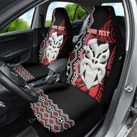 Personalised New Zealand Christmas Car Seat Cover Meri Kirihimete Maori Wheku - Taniko Art LT14 - Polynesian Pride