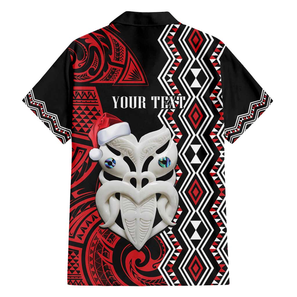 Personalised New Zealand Christmas Family Matching Off Shoulder Maxi Dress and Hawaiian Shirt Meri Kirihimete Maori Wheku - Taniko Art LT14 - Polynesian Pride