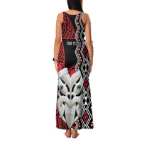 Personalised New Zealand Christmas Family Matching Tank Maxi Dress and Hawaiian Shirt Meri Kirihimete Maori Wheku - Taniko Art LT14 - Polynesian Pride