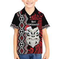 Personalised New Zealand Christmas Hawaiian Shirt Meri Kirihimete Maori Wheku - Taniko Art LT14 - Polynesian Pride