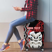 Personalised New Zealand Christmas Luggage Cover Meri Kirihimete Maori Wheku - Taniko Art LT14 - Polynesian Pride