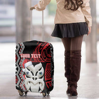 Personalised New Zealand Christmas Luggage Cover Meri Kirihimete Maori Wheku - Taniko Art LT14 - Polynesian Pride
