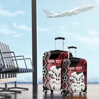 Personalised New Zealand Christmas Luggage Cover Meri Kirihimete Maori Wheku - Taniko Art LT14 - Polynesian Pride