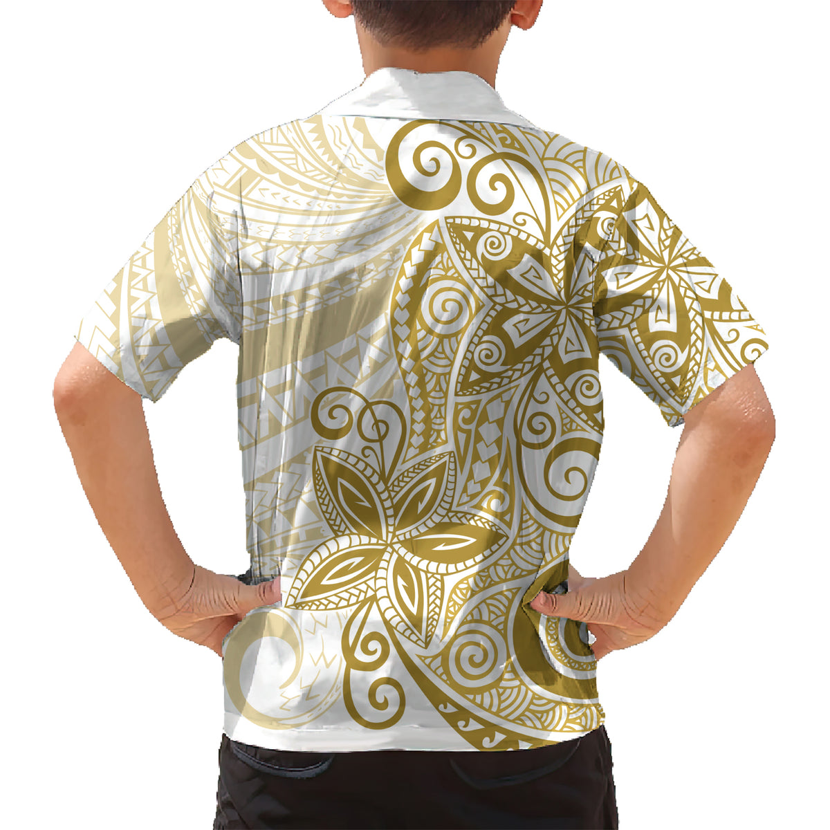 Polynesia Dolphins Kid Hawaiian Shirt Valentine Day Floral Polynesian - Vintage Brown LT14 - Polynesian Pride