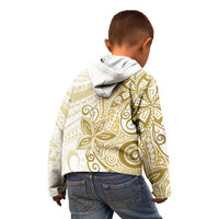 Polynesia Dolphins Kid Hoodie Valentine Day Floral Polynesian - Vintage Brown LT14 - Polynesian Pride