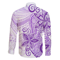 Polynesia Dolphins Family Matching Puletasi and Hawaiian Shirt Valentine Day Floral Polynesian - Vintage Purple LT14 - Polynesian Pride