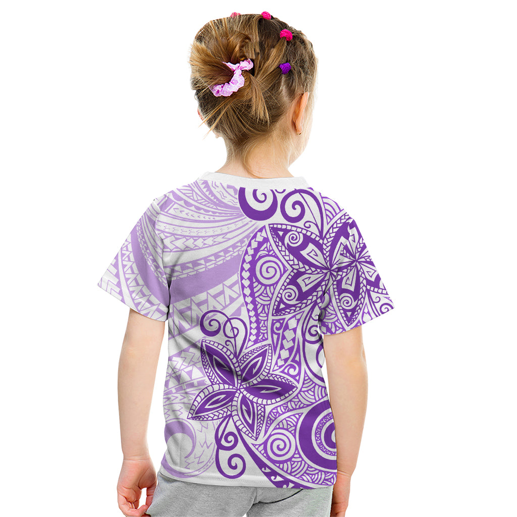 Polynesia Dolphins Kid T Shirt Valentine Day Floral Polynesian - Vintage Purple LT14 - Polynesian Pride