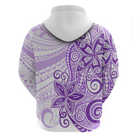 Polynesia Dolphins Zip Hoodie Valentine Day Floral Polynesian - Vintage Purple LT14 - Polynesian Pride