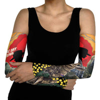 New Zealand and Australia ANZAC Day Arm Sleeves Sliver Fern Kakapo With Golden Wattle Kangaroo LT14 - Polynesian Pride