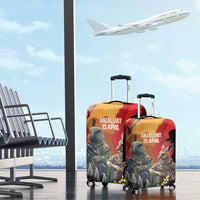 New Zealand and Australia ANZAC Day Luggage Cover Sliver Fern Kakapo With Golden Wattle Kangaroo LT14 - Polynesian Pride