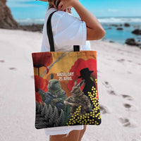 New Zealand and Australia ANZAC Day Tote Bag Sliver Fern Kakapo With Golden Wattle Kangaroo LT14 - Polynesian Pride