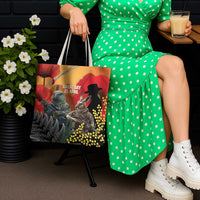 New Zealand and Australia ANZAC Day Tote Bag Sliver Fern Kakapo With Golden Wattle Kangaroo LT14 - Polynesian Pride