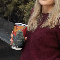 New Zealand and Australia ANZAC Day Tumbler Cup Sliver Fern Kakapo With Golden Wattle Kangaroo LT14 - Polynesian Pride