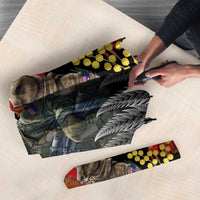 New Zealand and Australia ANZAC Day Umbrella Sliver Fern Kakapo With Golden Wattle Kangaroo LT14 - Polynesian Pride