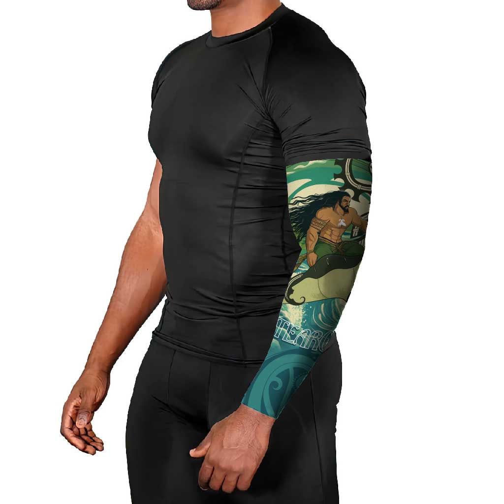 Aotearoa Tangaroa Atua Arm Sleeves New Zealand God Of The Ocean - Polynesian Pride