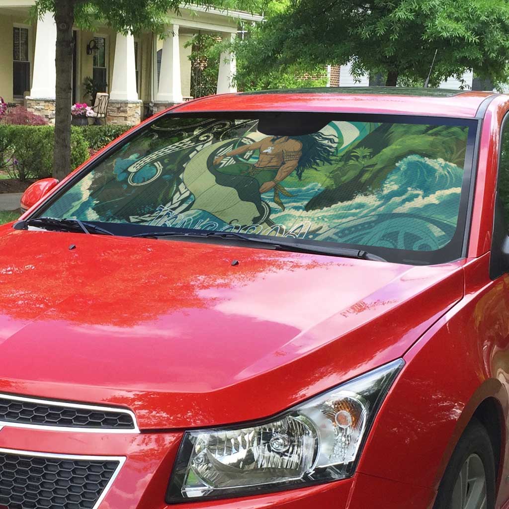 Aotearoa Tangaroa Atua Auto Sun Shade New Zealand God Of The Ocean - Polynesian Pride