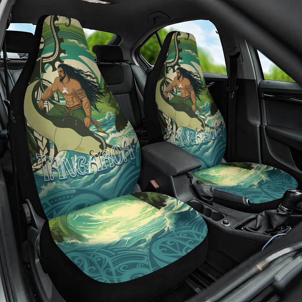 Aotearoa Tangaroa Atua Car Seat Cover New Zealand God Of The Ocean LT14 One Size Cyan - Polynesian Pride
