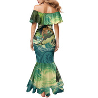 Aotearoa Tangaroa Atua Family Matching Mermaid Dress and Hawaiian Shirt New Zealand God Of The Ocean LT14 - Polynesian Pride