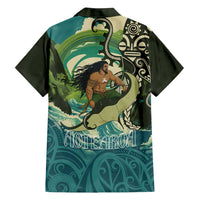 Aotearoa Tangaroa Atua Family Matching Tank Maxi Dress and Hawaiian Shirt New Zealand God Of The Ocean LT14 - Polynesian Pride