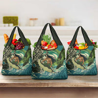Aotearoa Tangaroa Atua Grocery Bag New Zealand God Of The Ocean