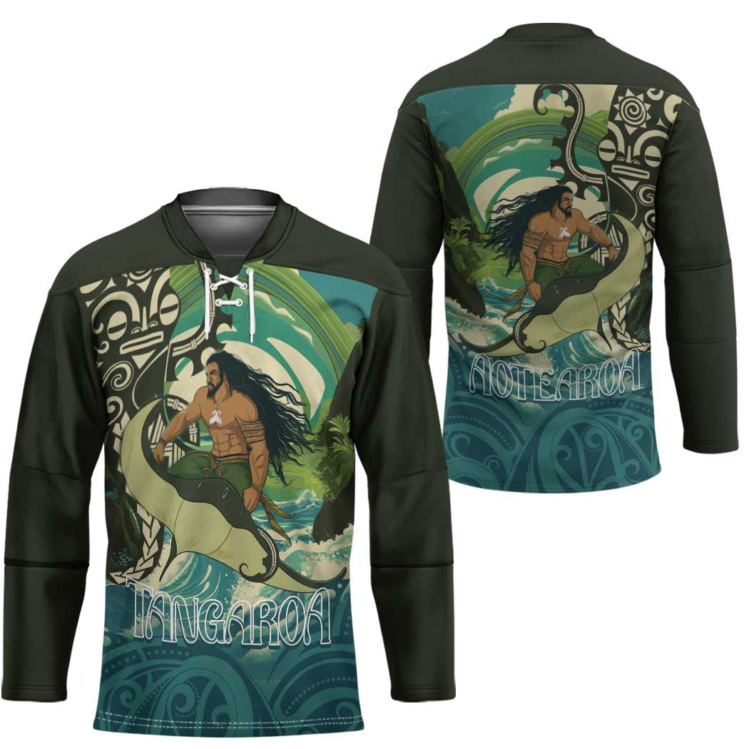Aotearoa Tangaroa Atua Hockey Jersey New Zealand God Of The Ocean LT14 - Polynesian Pride