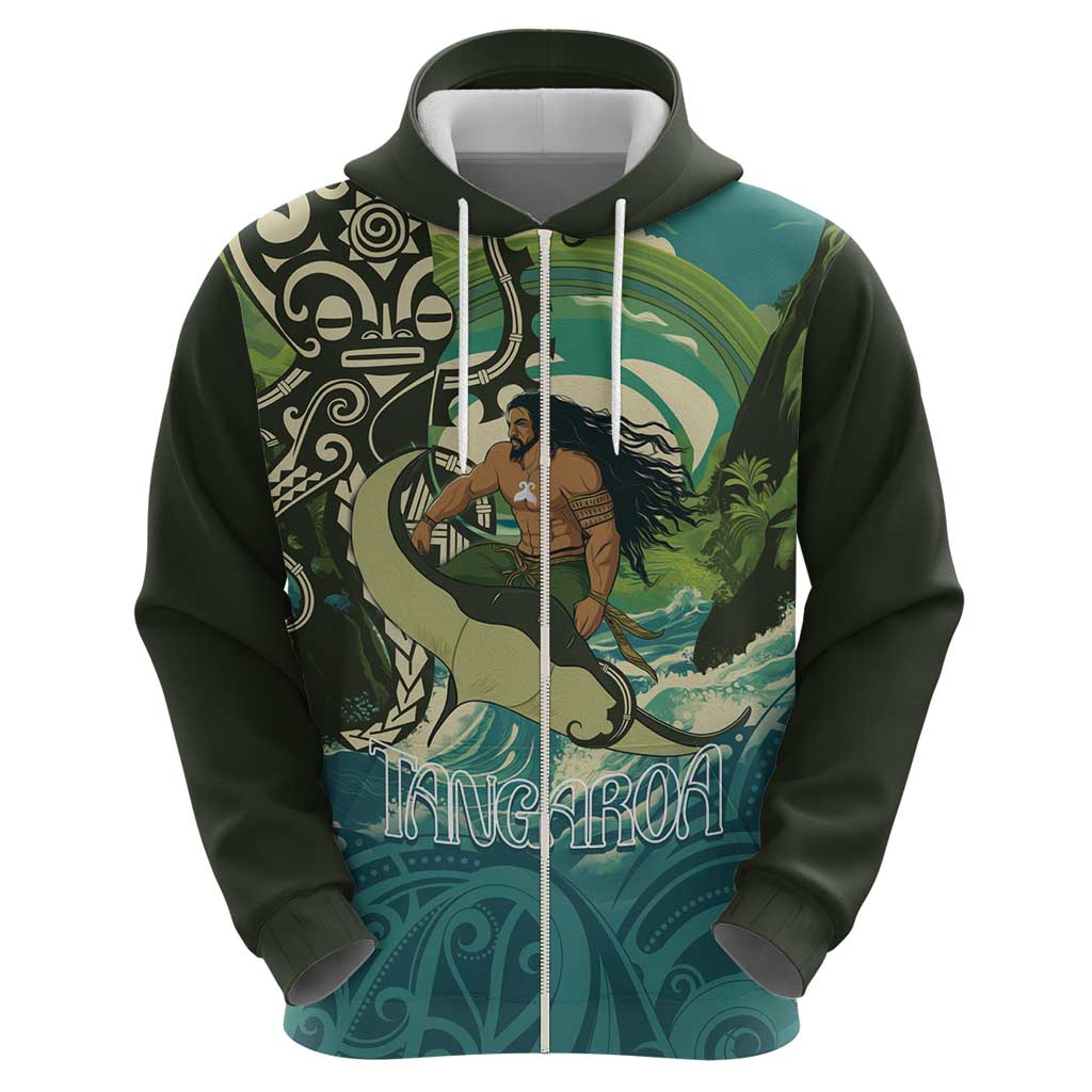 Aotearoa Tangaroa Atua Hoodie New Zealand God Of The Ocean LT14 - Polynesian Pride
