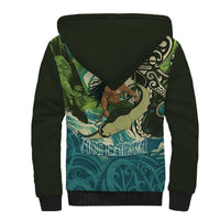 Aotearoa Tangaroa Atua Sherpa Hoodie New Zealand God Of The Ocean LT14 - Polynesian Pride