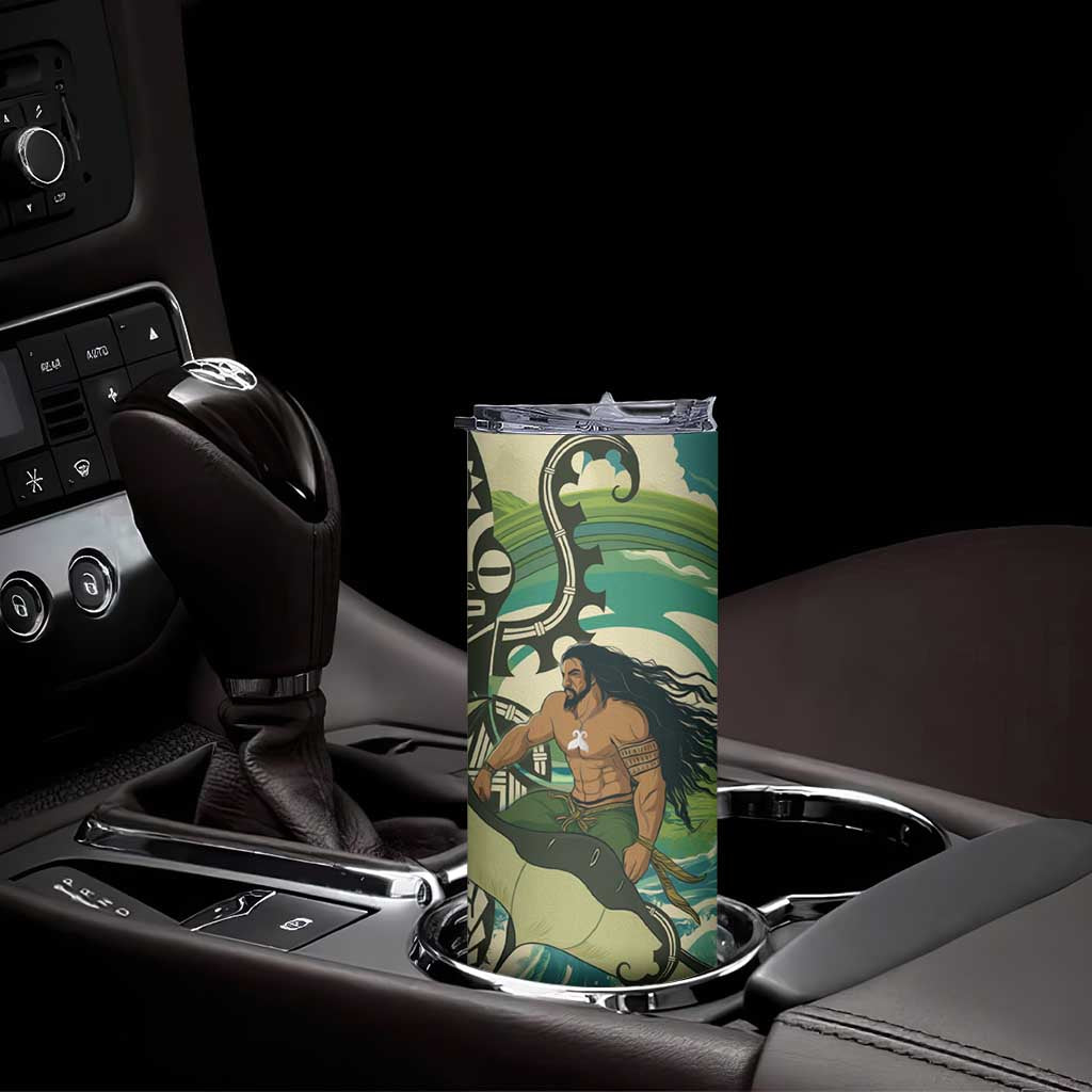Aotearoa Tangaroa Atua Skinny Tumbler New Zealand God Of The Ocean LT14 - Polynesian Pride