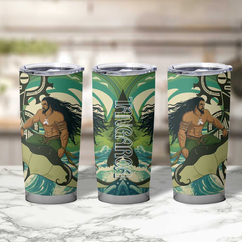 Aotearoa Tangaroa Atua Tumbler Cup New Zealand God Of The Ocean LT14 - Polynesian Pride