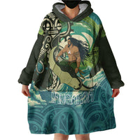 Aotearoa Tangaroa Atua Wearable Blanket Hoodie New Zealand God Of The Ocean LT14 - Polynesian Pride