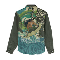 Aotearoa Tangaroa Atua Women Casual Shirt New Zealand God Of The Ocean LT14 - Polynesian Pride