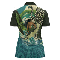 Aotearoa Tangaroa Atua Women Polo Shirt New Zealand God Of The Ocean LT14 - Polynesian Pride