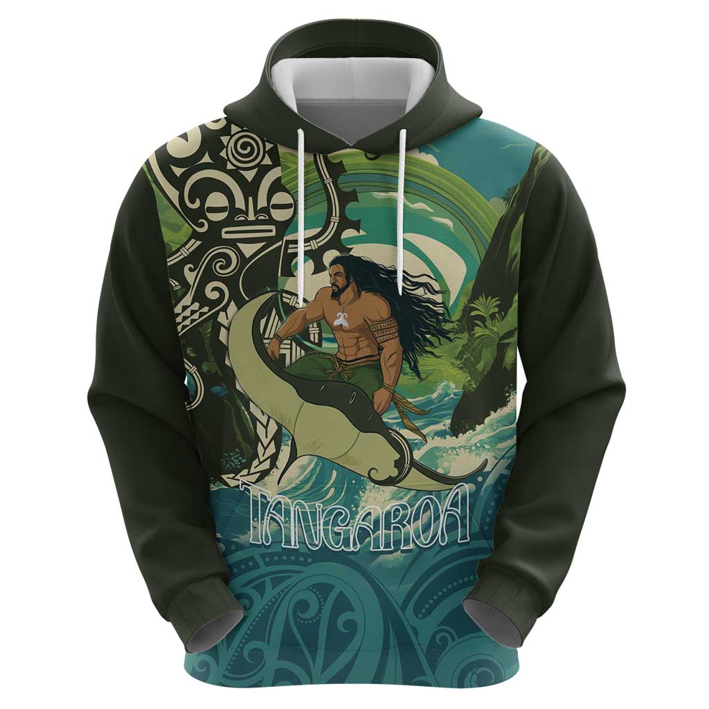 Aotearoa Tangaroa Atua Zip Hoodie New Zealand God Of The Ocean LT14 - Polynesian Pride