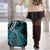New Zealand Lizard Luggage Cover Silver Fern Aotearoa Maori Blue Version