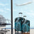 New Zealand Lizard Luggage Cover Silver Fern Aotearoa Maori Blue Version